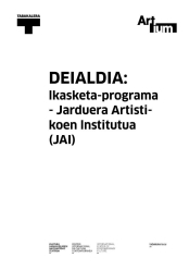 JAI. Institute for artistic practices : open call (2021)